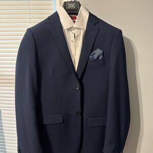 Men’s Navy Suit + White Shirt